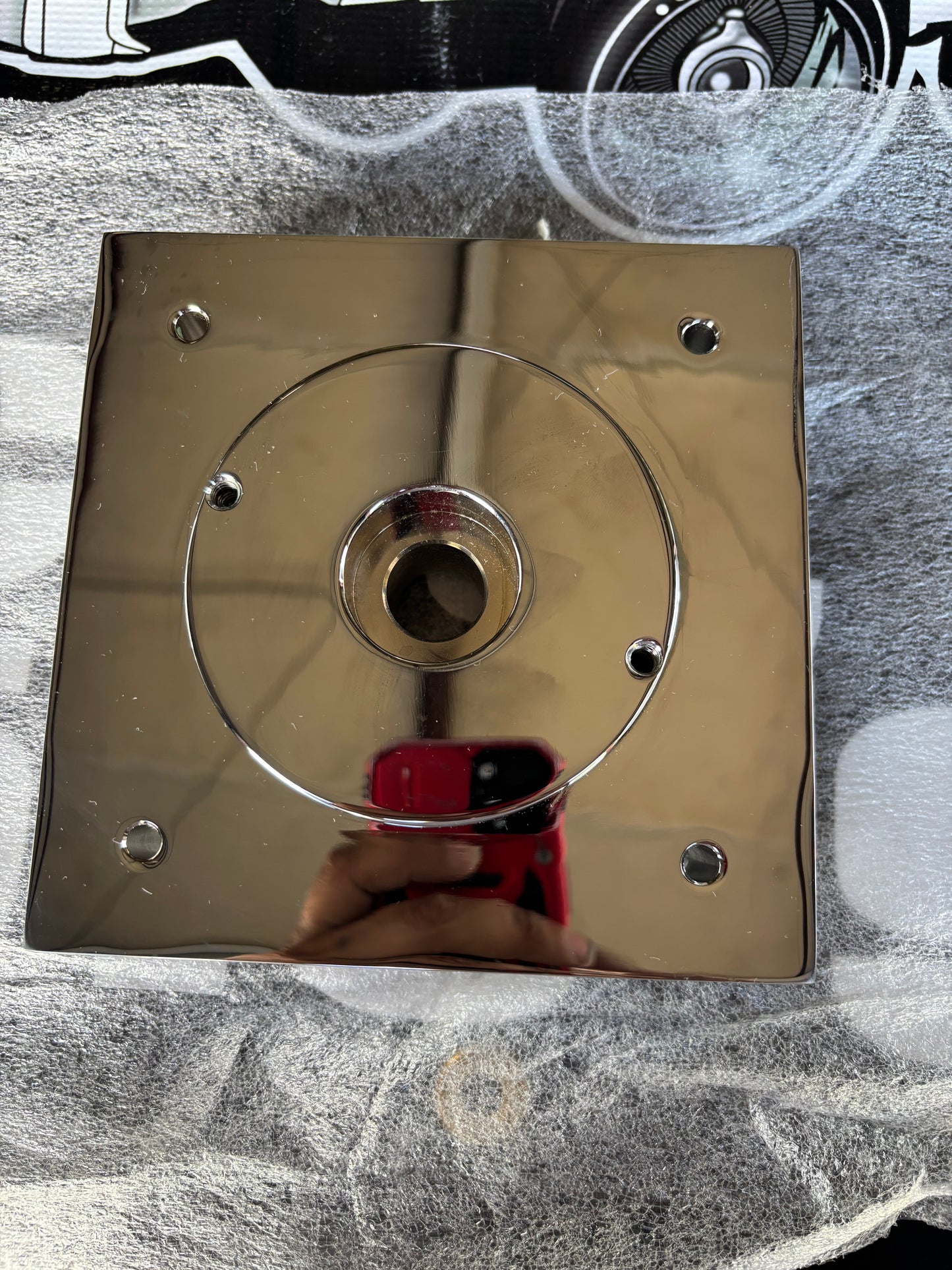Chrome DT logo block 1/2 port