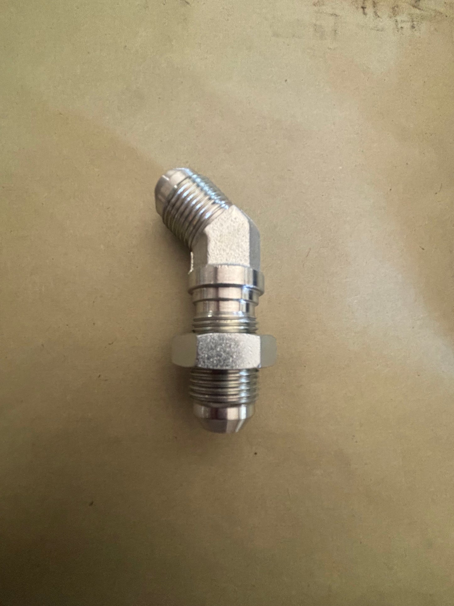 #8 bulkhead 45 fitting