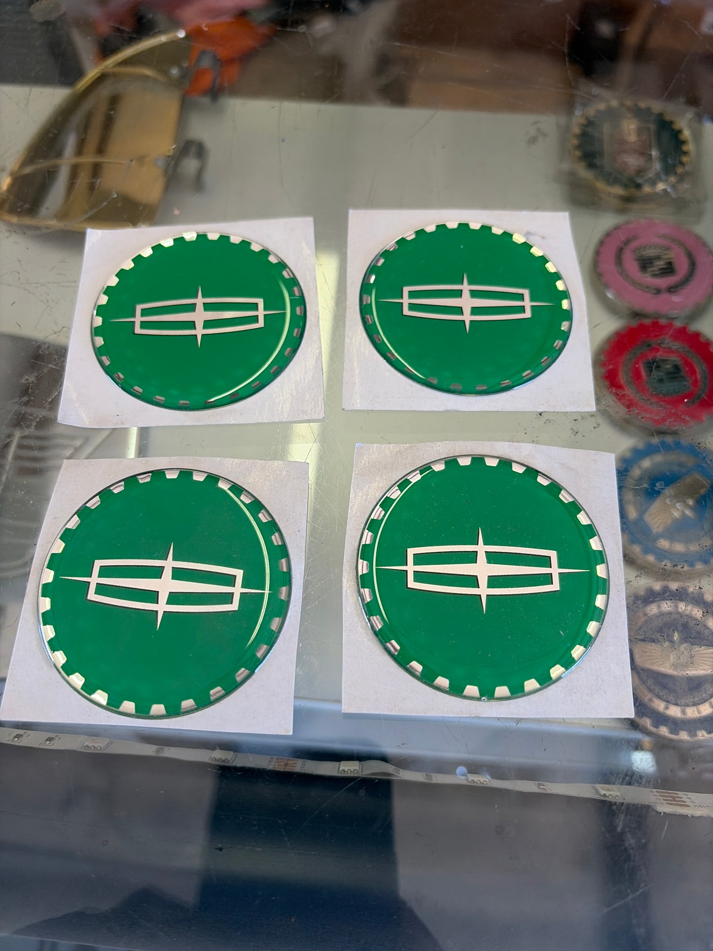 Green Plastic Lincoln Zenith Style Chips( Set of 4) (Copy)