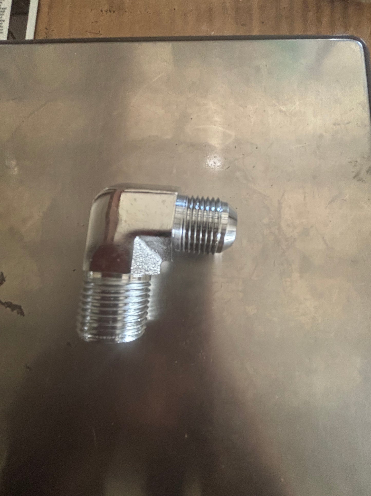 1/2x8 elbow chrome fitting