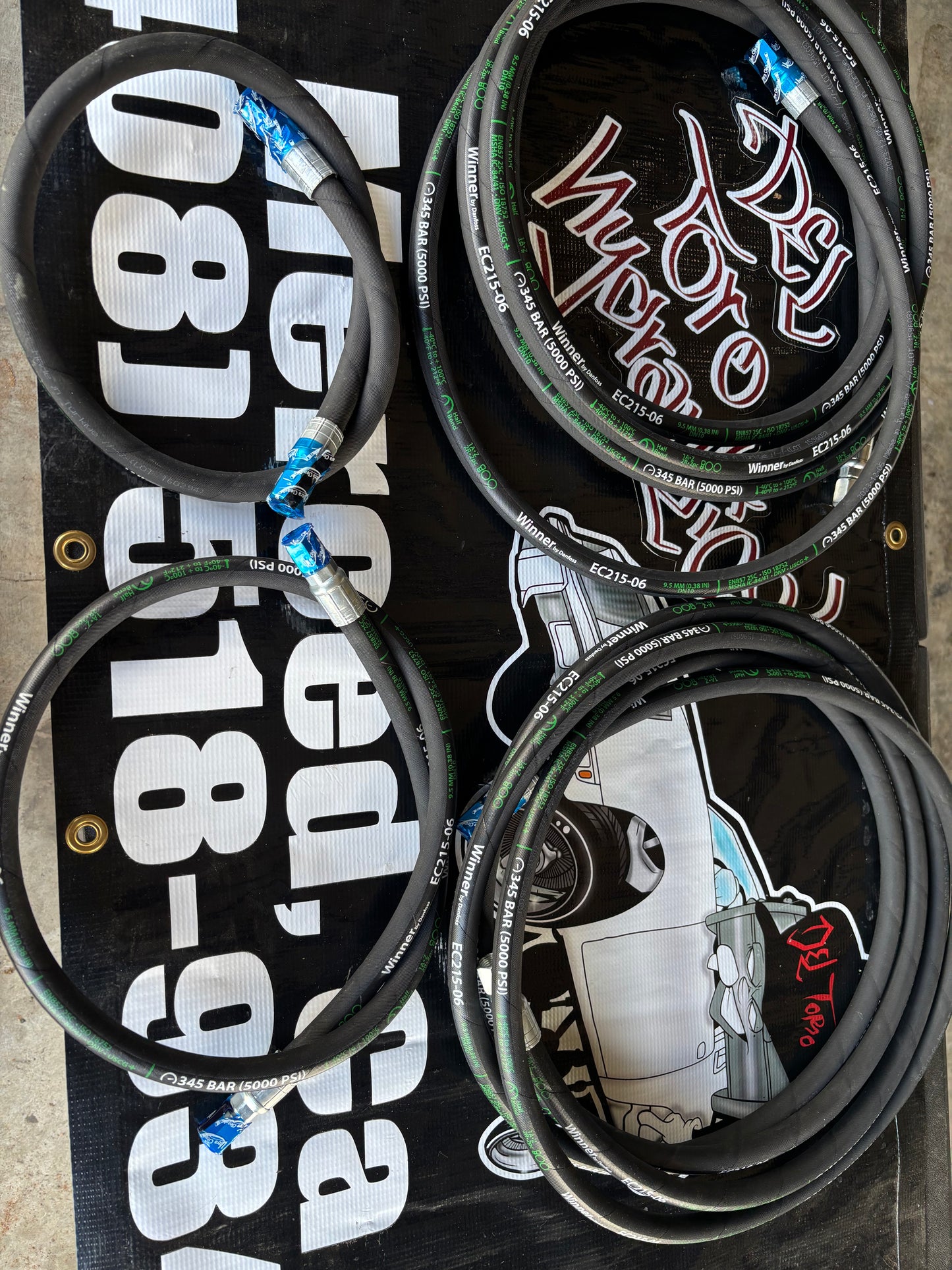 Hose kit front and rear