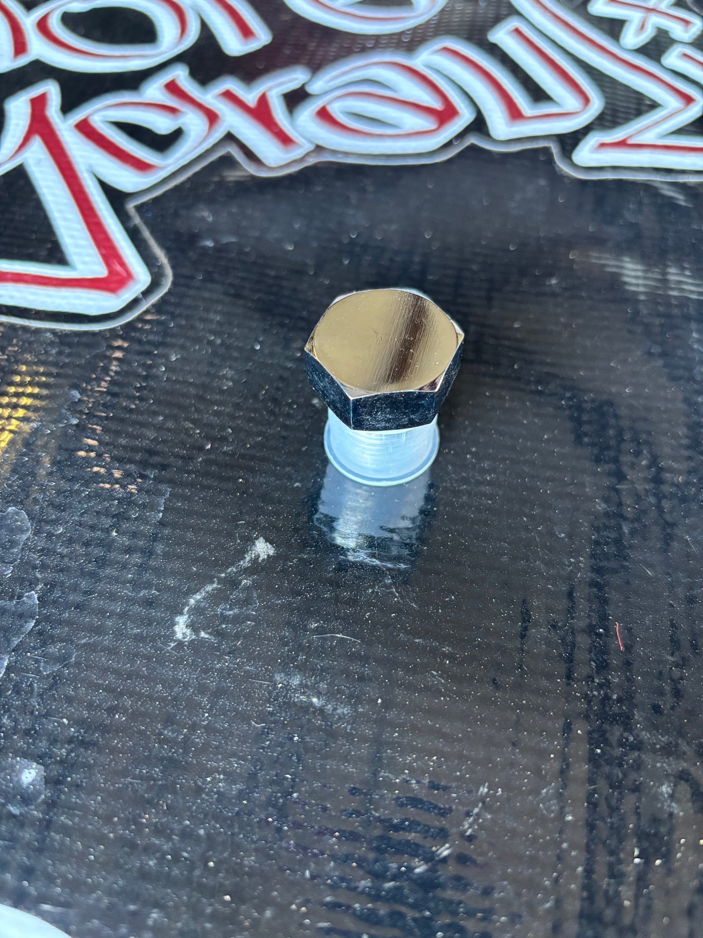 3/8 chrome hex plug tank plug