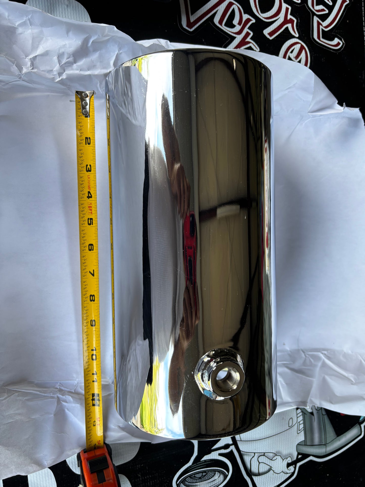 Piston/bladder 11.5” steel tank chrome plated