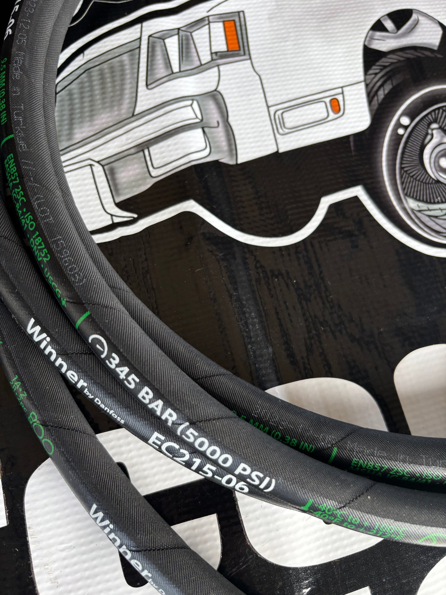 15’ #6 hose 3/8