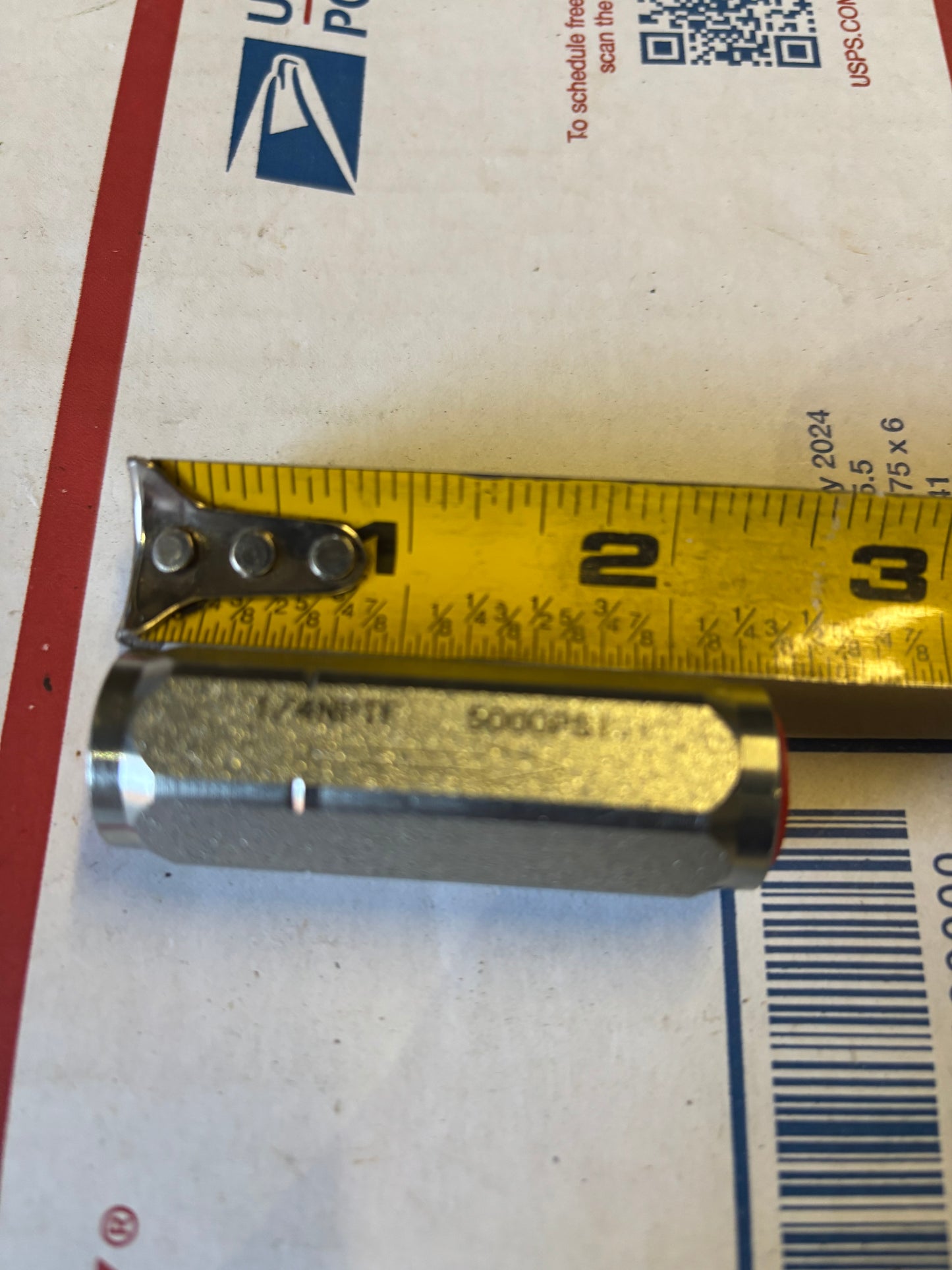 1/4” npt female check valve zinc plated