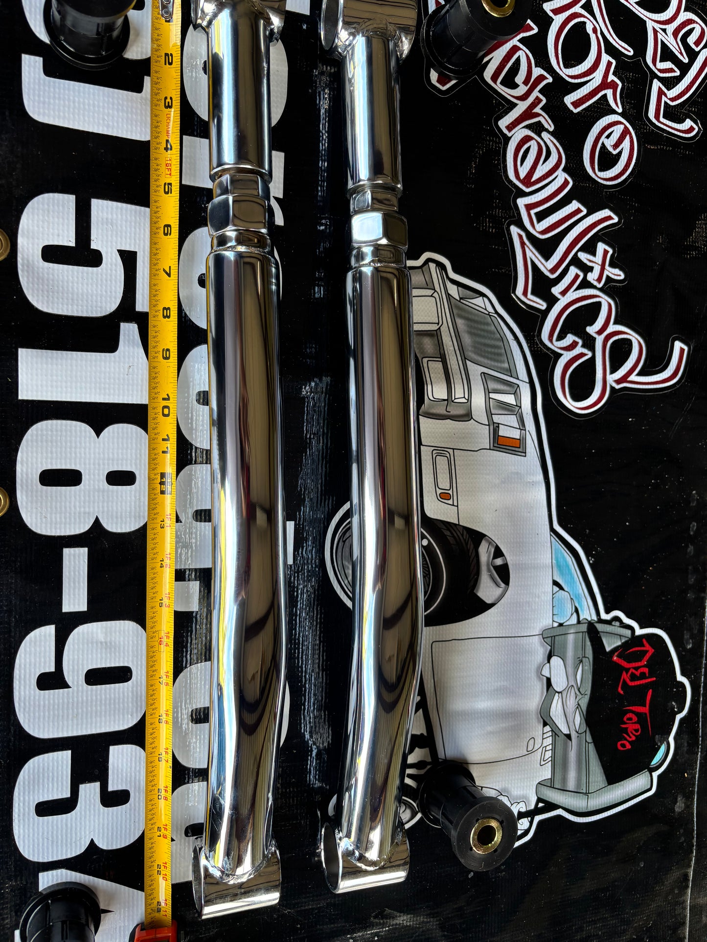 Caddy/lincoln/caprice chrome adjustable lower trailing arms