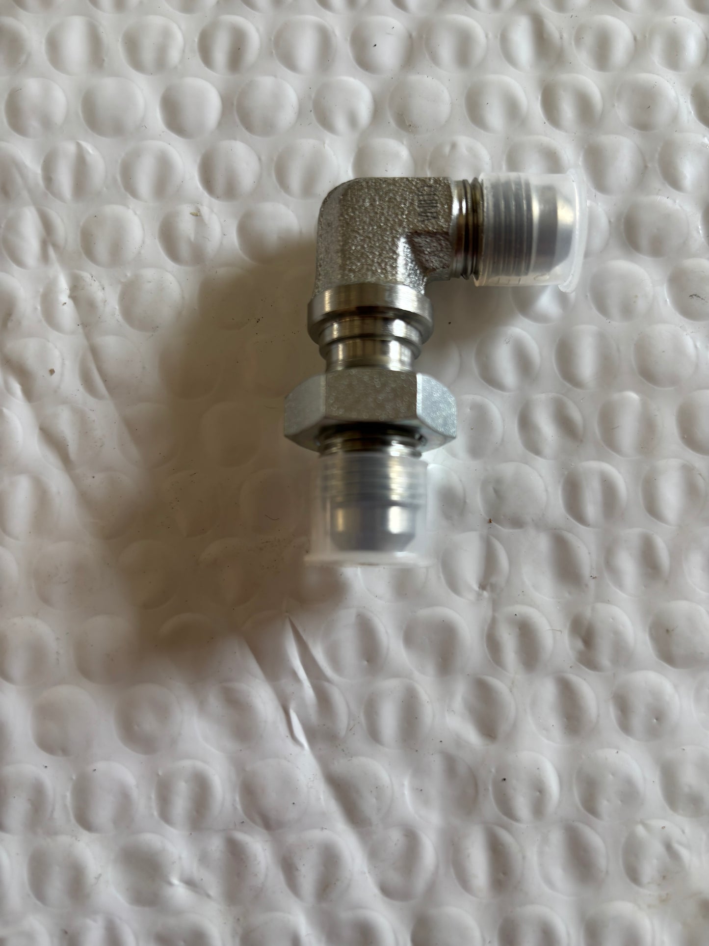 #6 zinc bulkhead fittings elbow 90