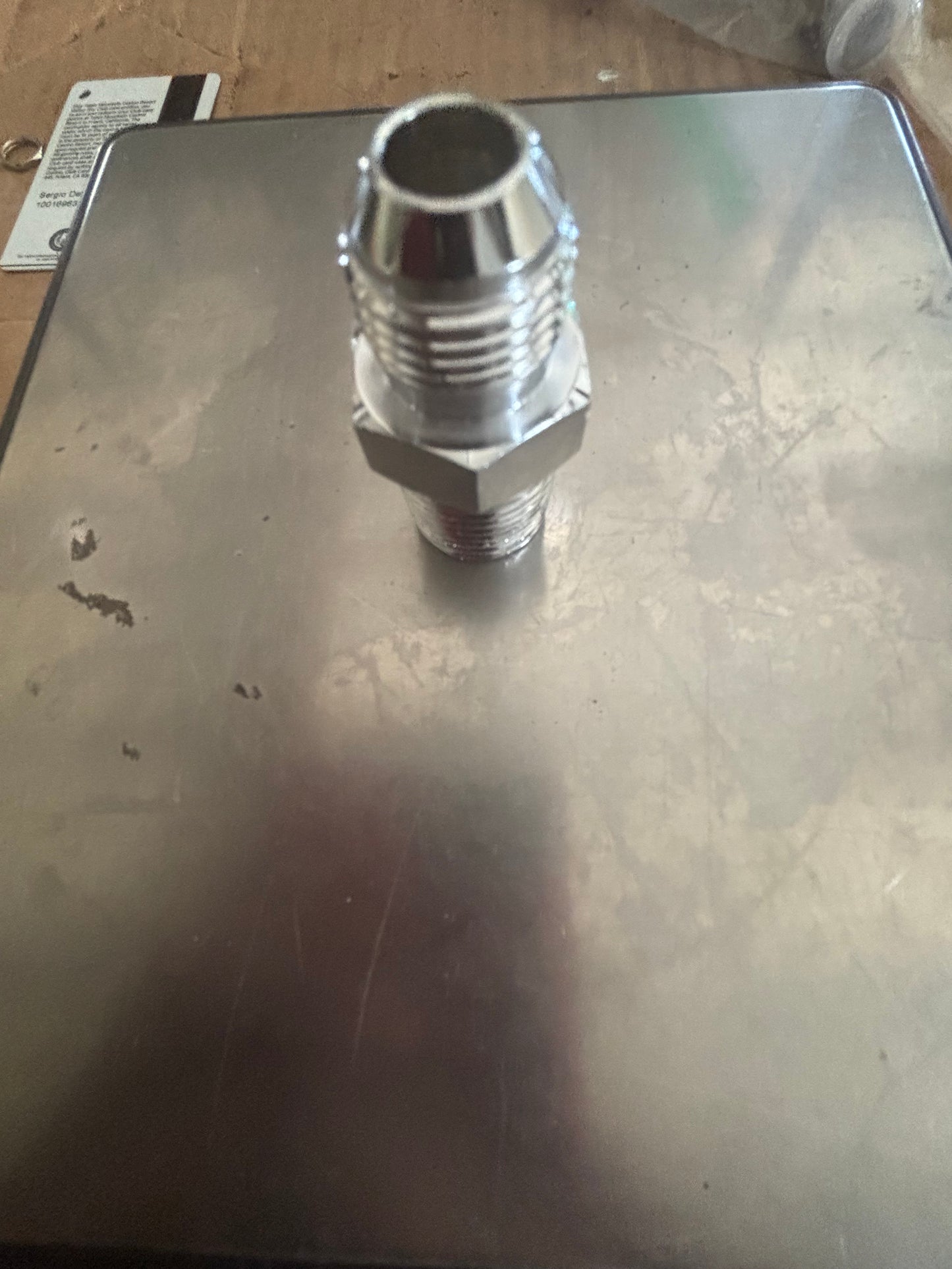 1/2x8 straight chrome fitting