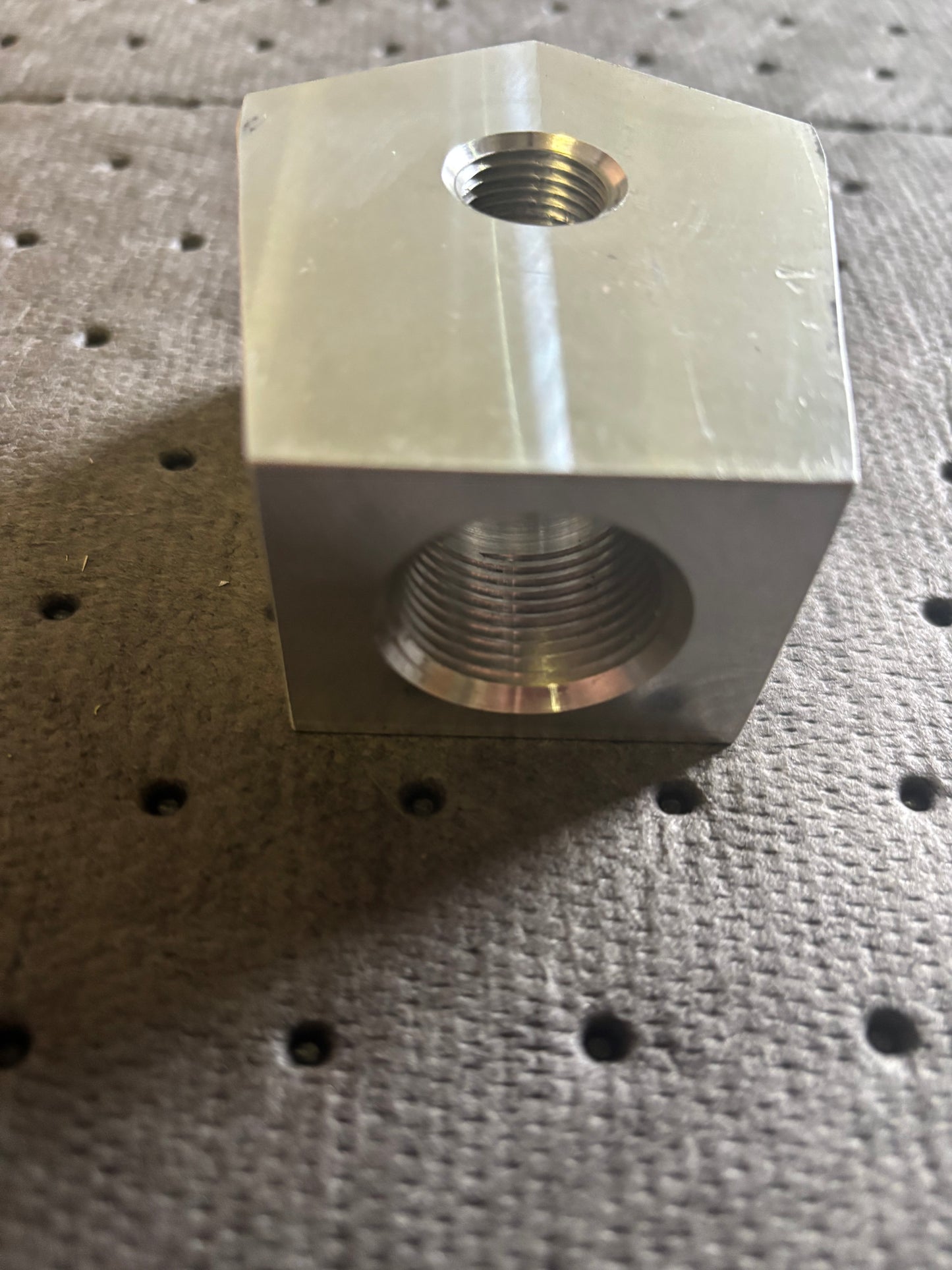 Raw 3/4” inlet Y Block
