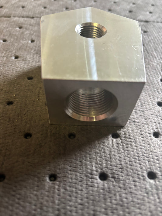 Raw 3/4” inlet Y Block