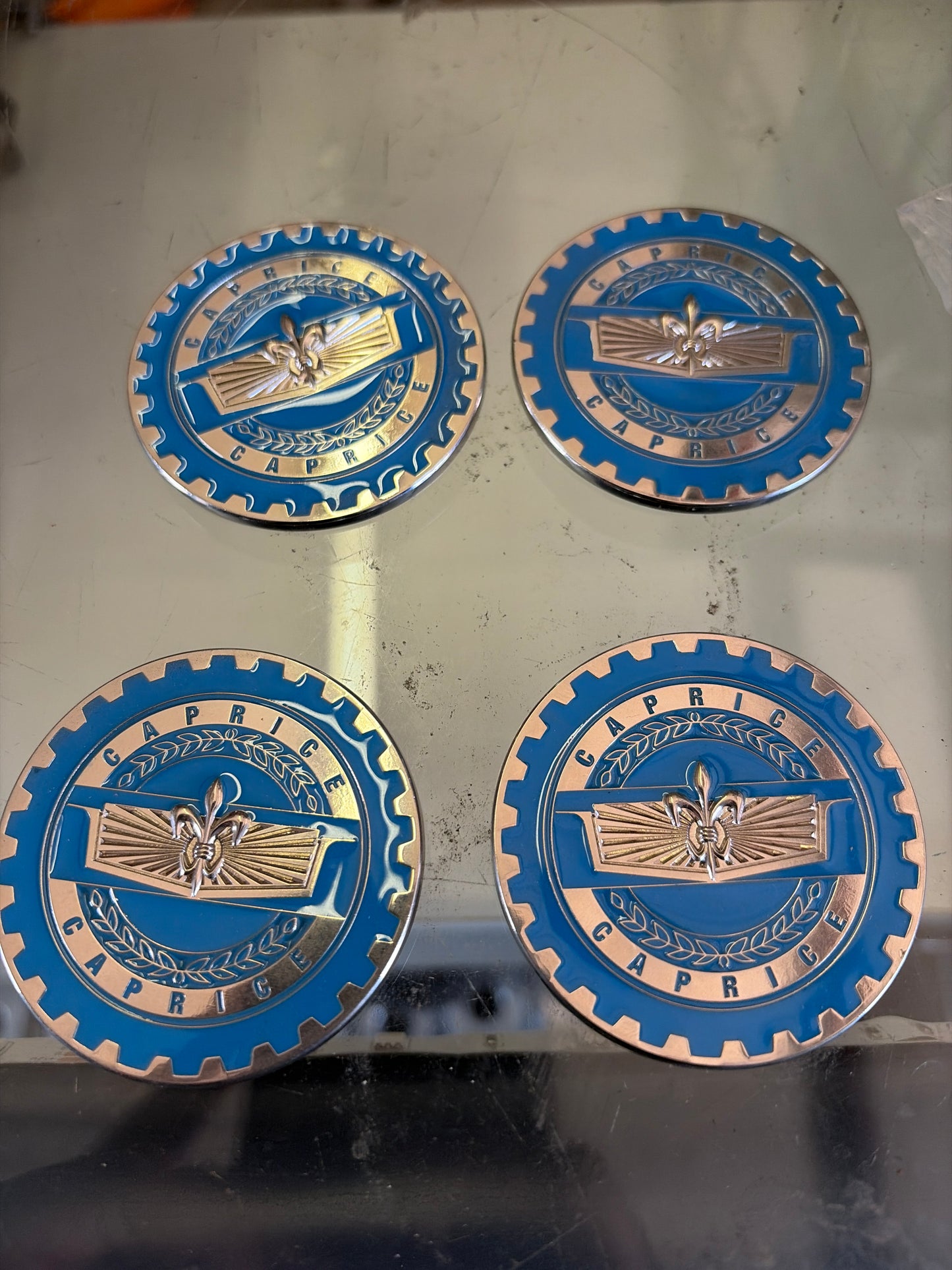 Light Blue Caprice Zenith Style Chips (Set of 4)