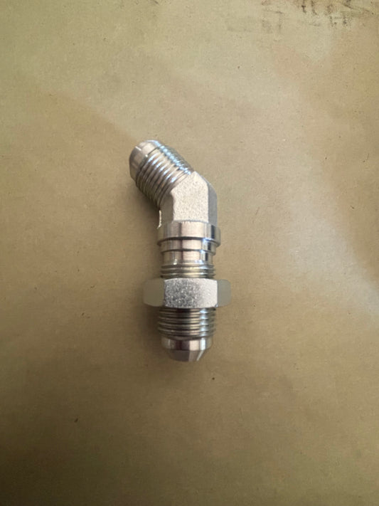 #8 bulkhead 45 fitting