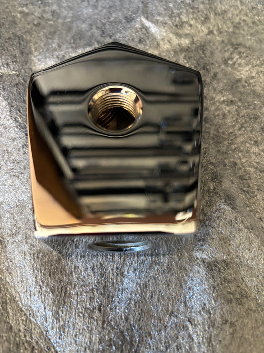 Chrome y block 1/2 with 3/8 return