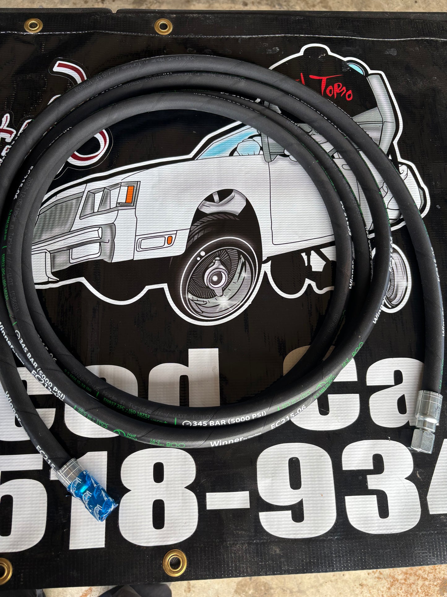 15’ #6 hose 3/8