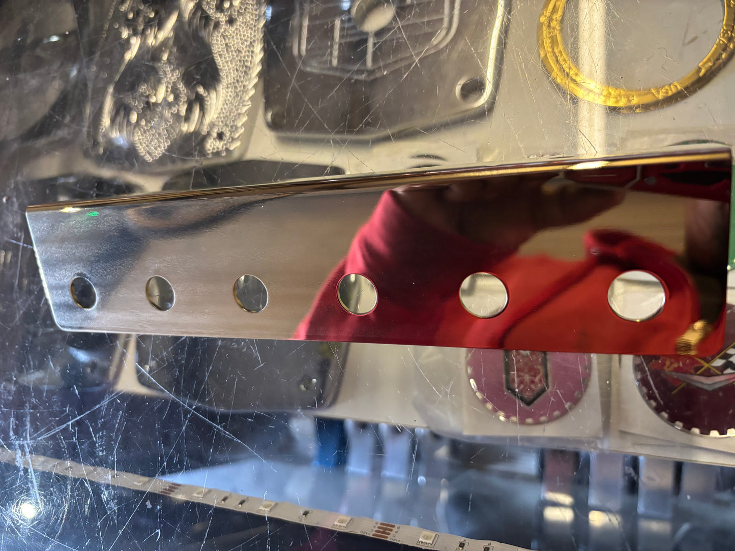Gold plated 6 hole switch plate
