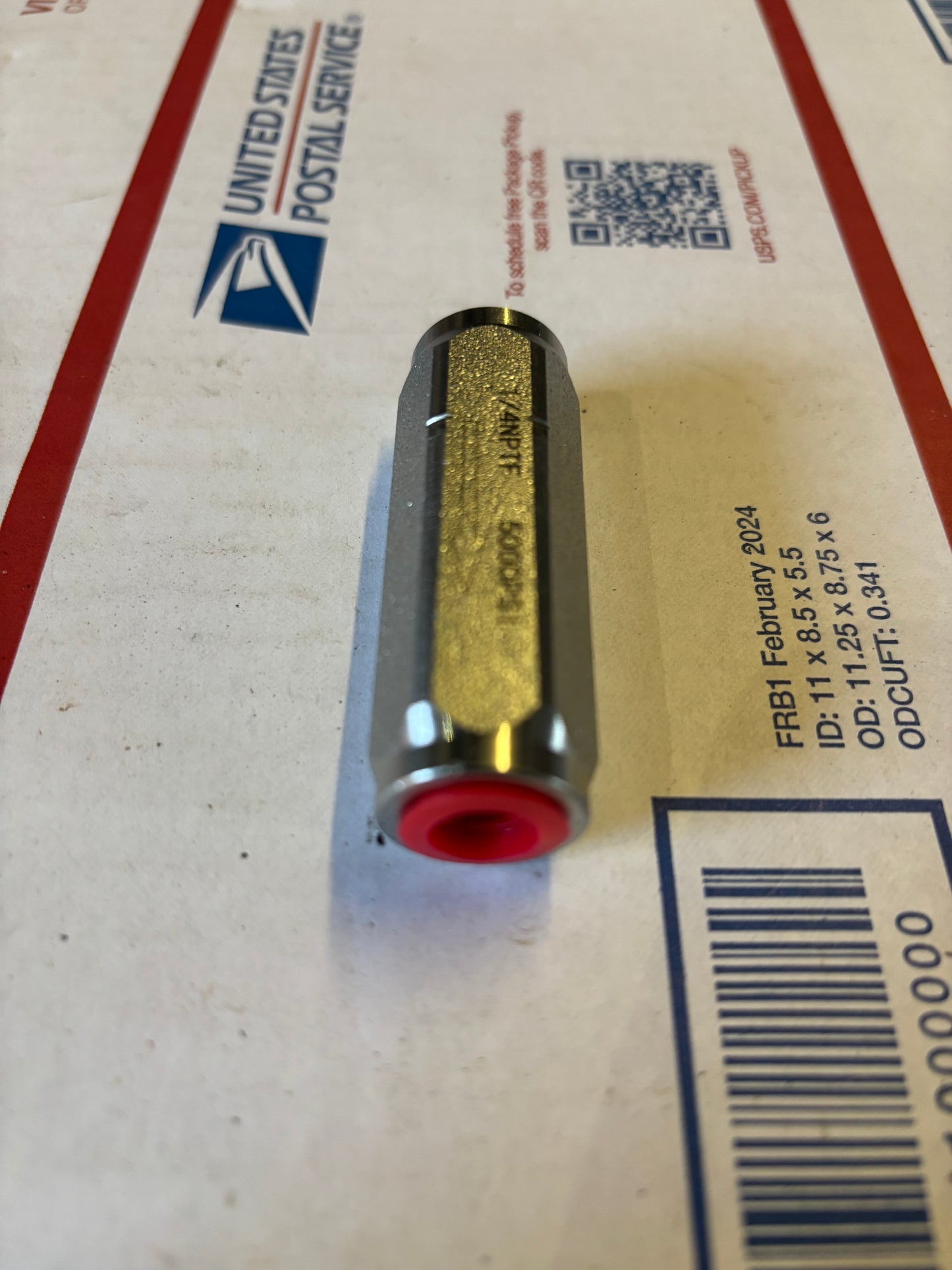 1/4” npt female check valve zinc plated
