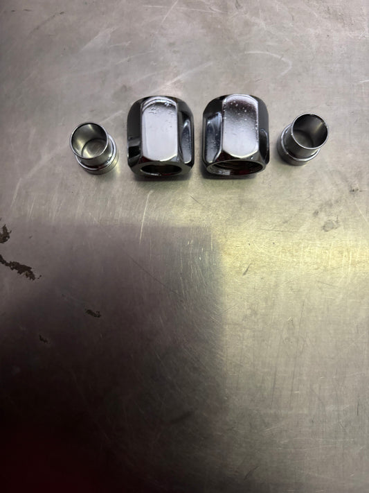 #6 chrome hardline sleeve and nut