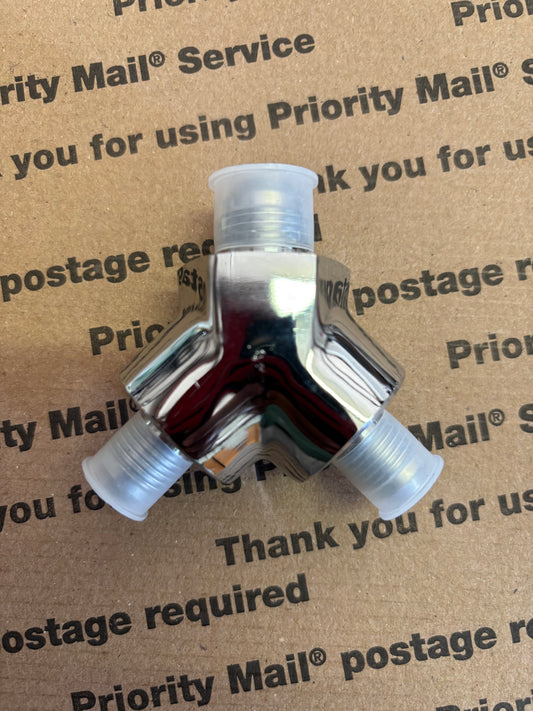 Chrome y fitting 6x8x6