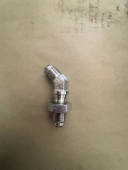 #6 bulkhead fitting 45