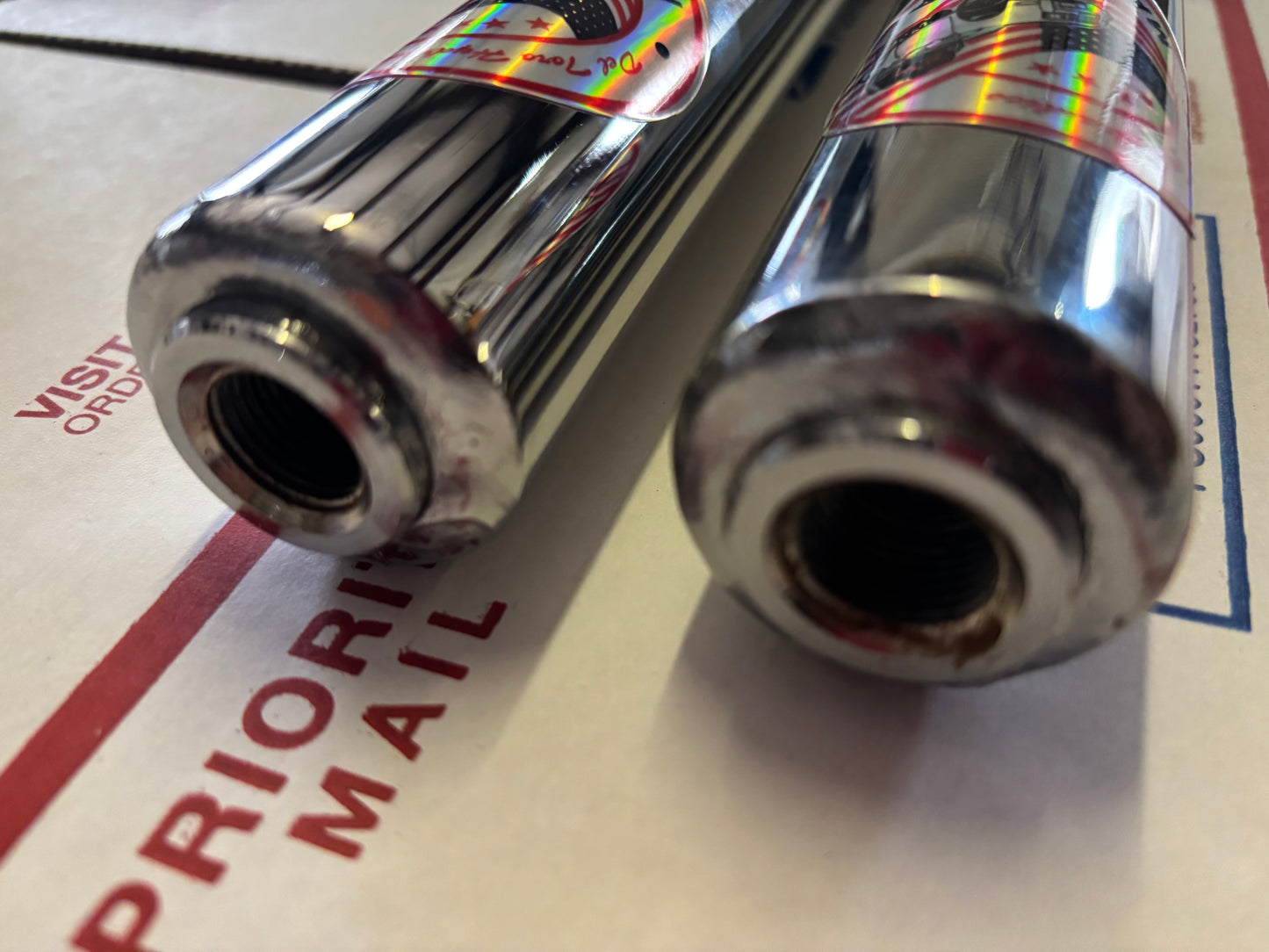 8” cylinders 3/8 port USA chrome