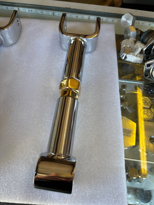 One Pair Chrome & Gold Upper Adjustable Trailing Arms