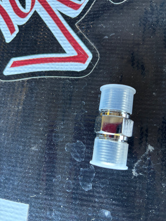3/8m x 3/8m straight chrome fitting