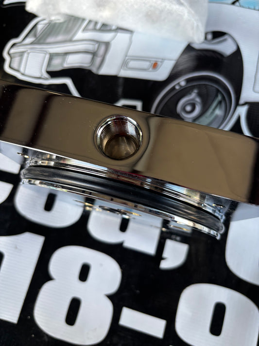 1/2” chrome USA block center port