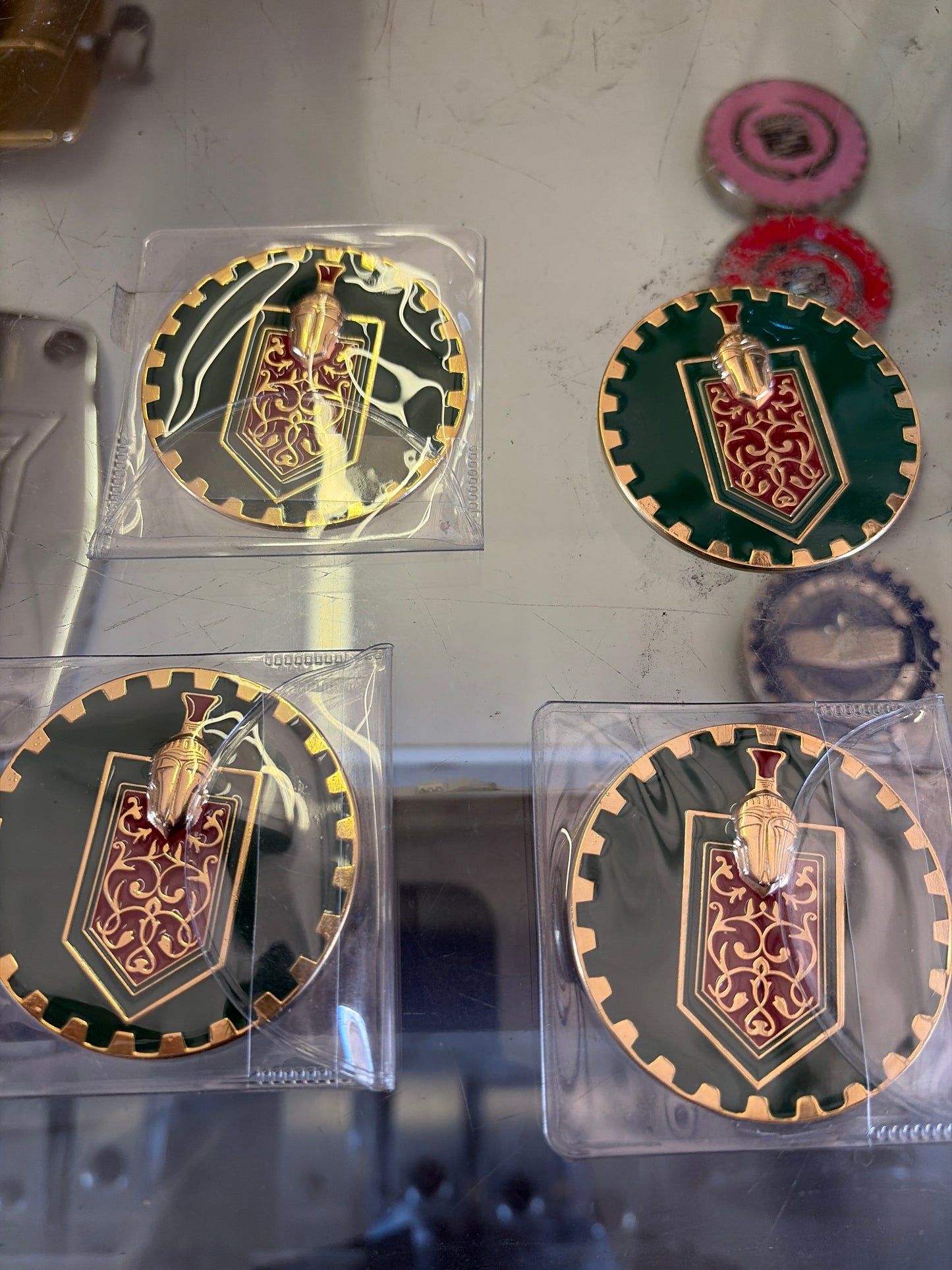 Golden Green Monte Carlo Zenith Style Chips (Set of 4)