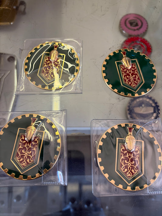 Golden Green Monte Carlo Zenith Style Chips (Set of 4)