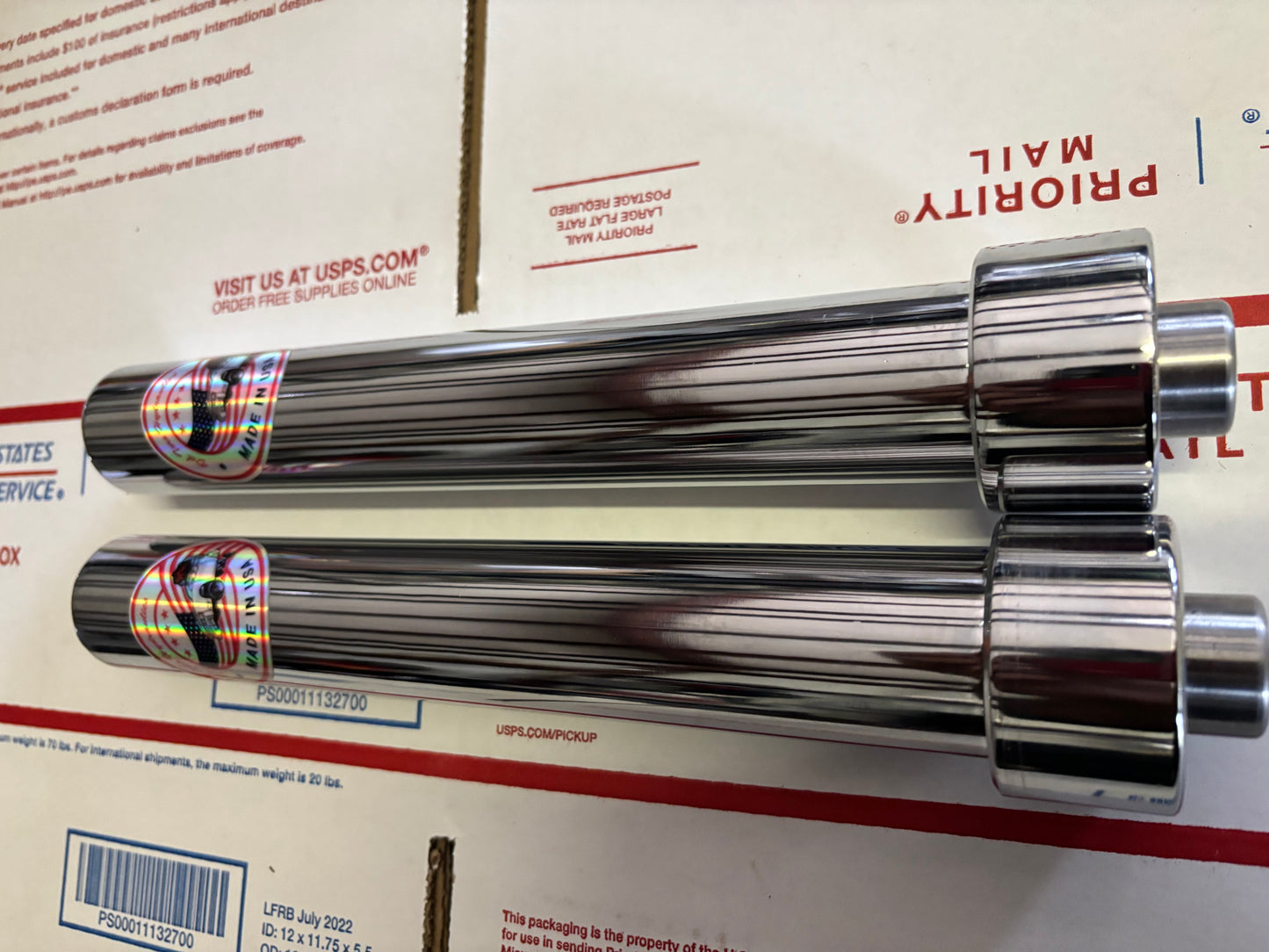 8” cylinders 3/8 port USA chrome