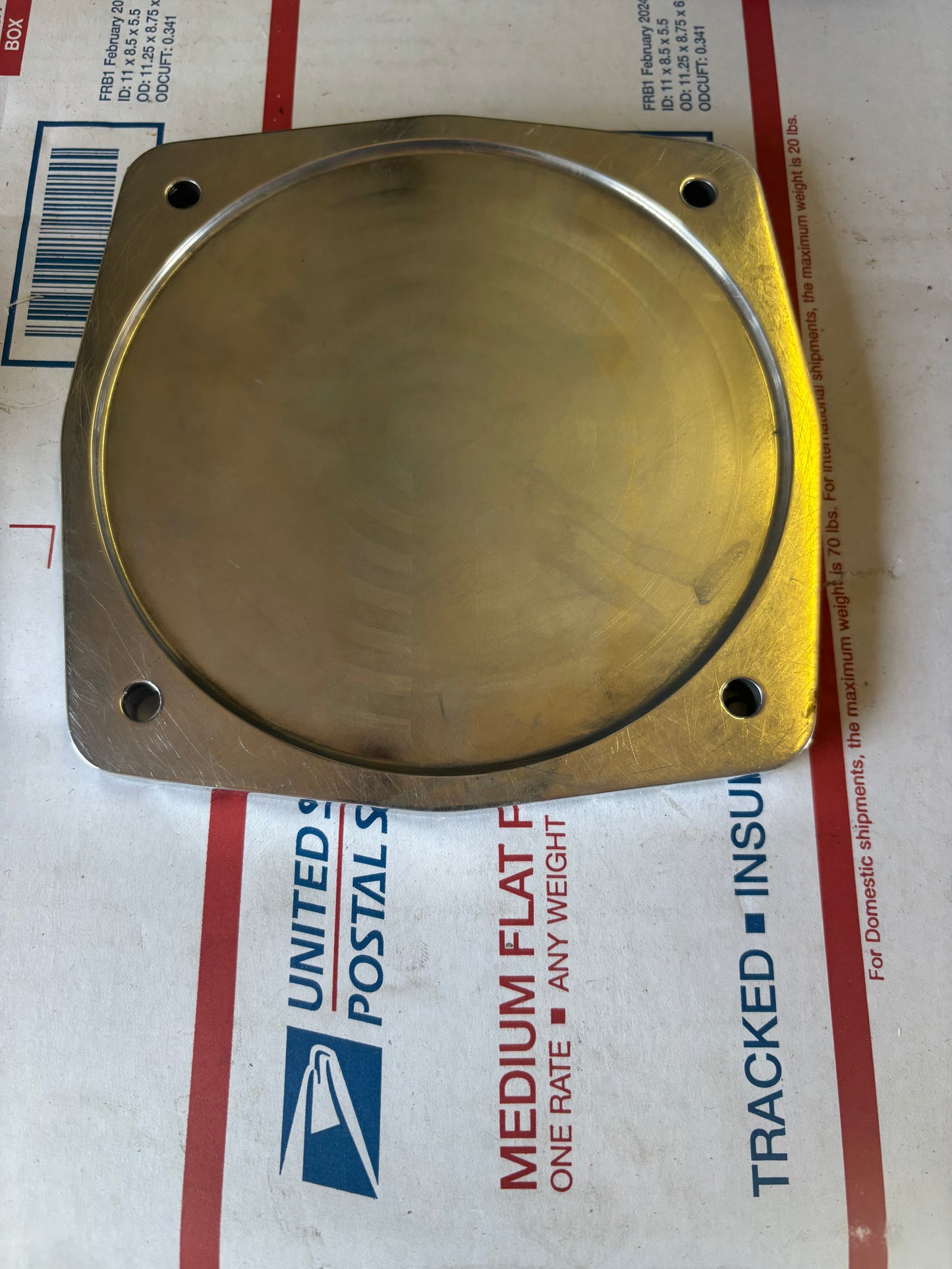 Engraved polished back plate