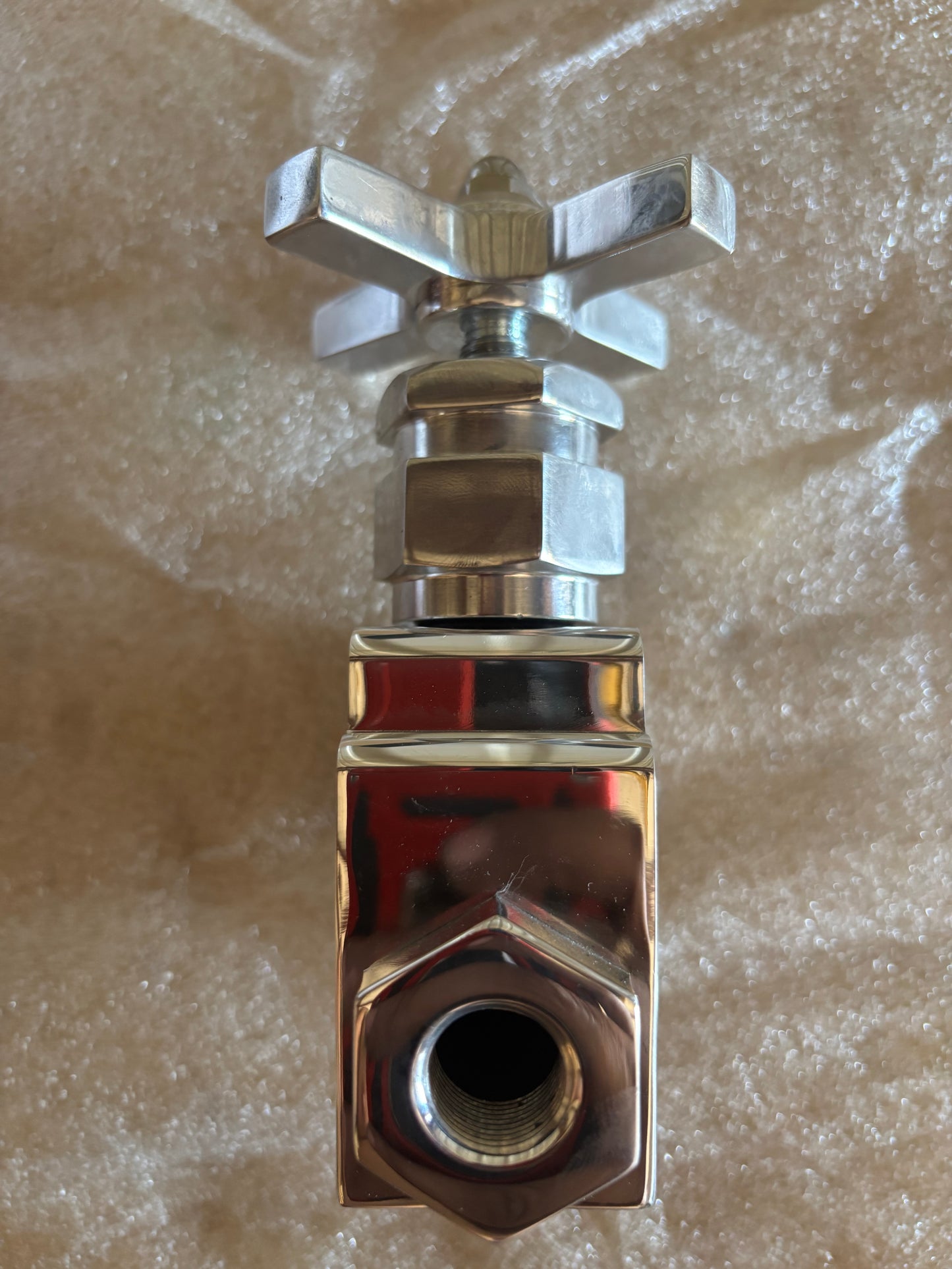 1/2” npt polished zigzag slowdown