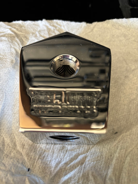 3/4 in 1/2 out polished Y block