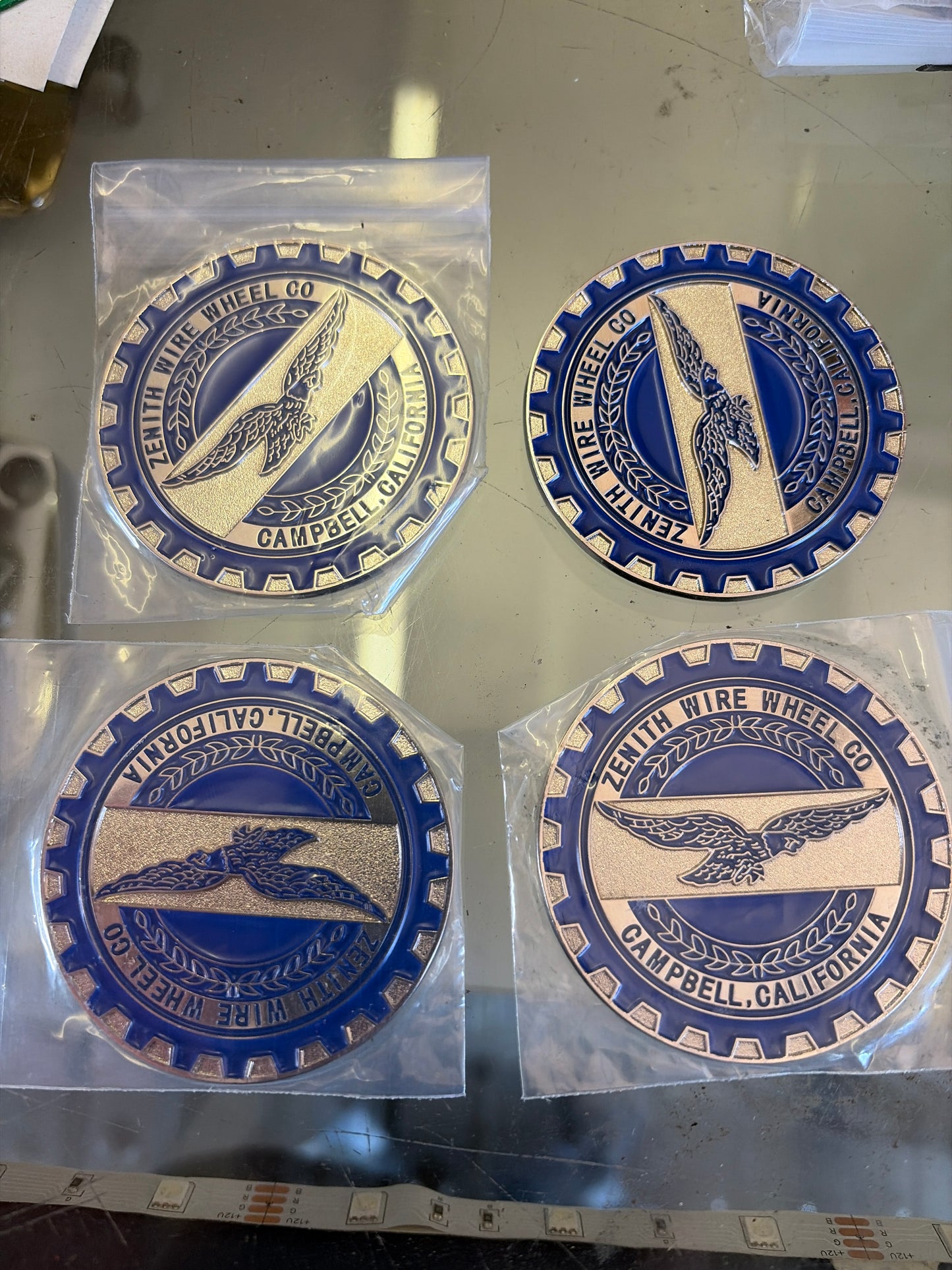 Blue/Chrome Zenith Chip (Set of 4)