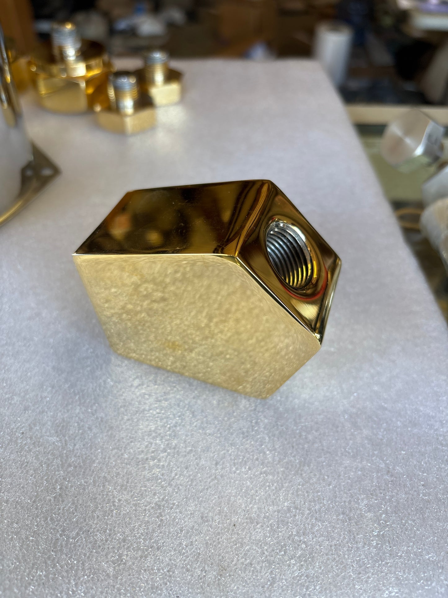 Gold 1/2” Port Single Pump Y Block