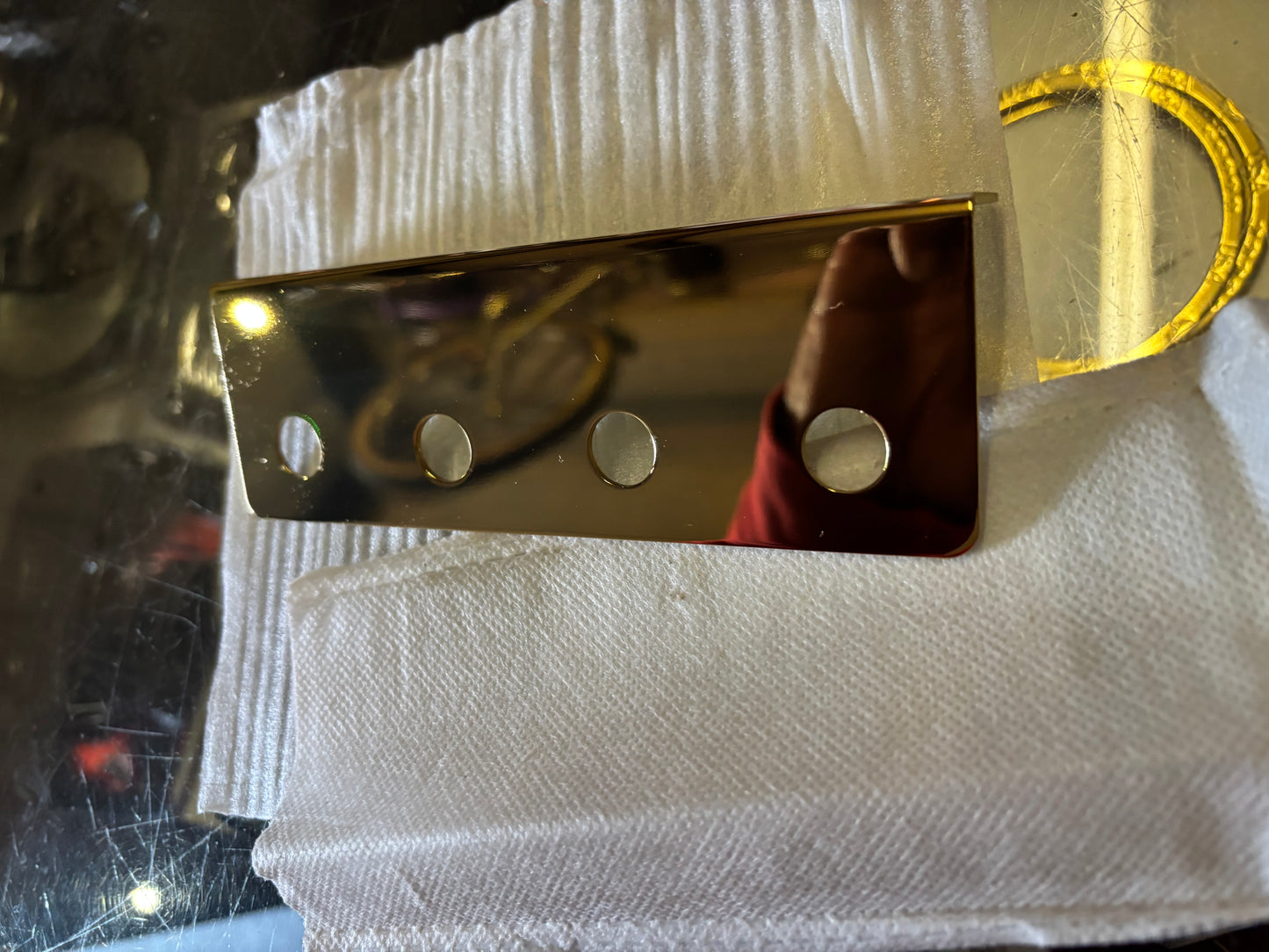 Gold plated 4 hole switch plate