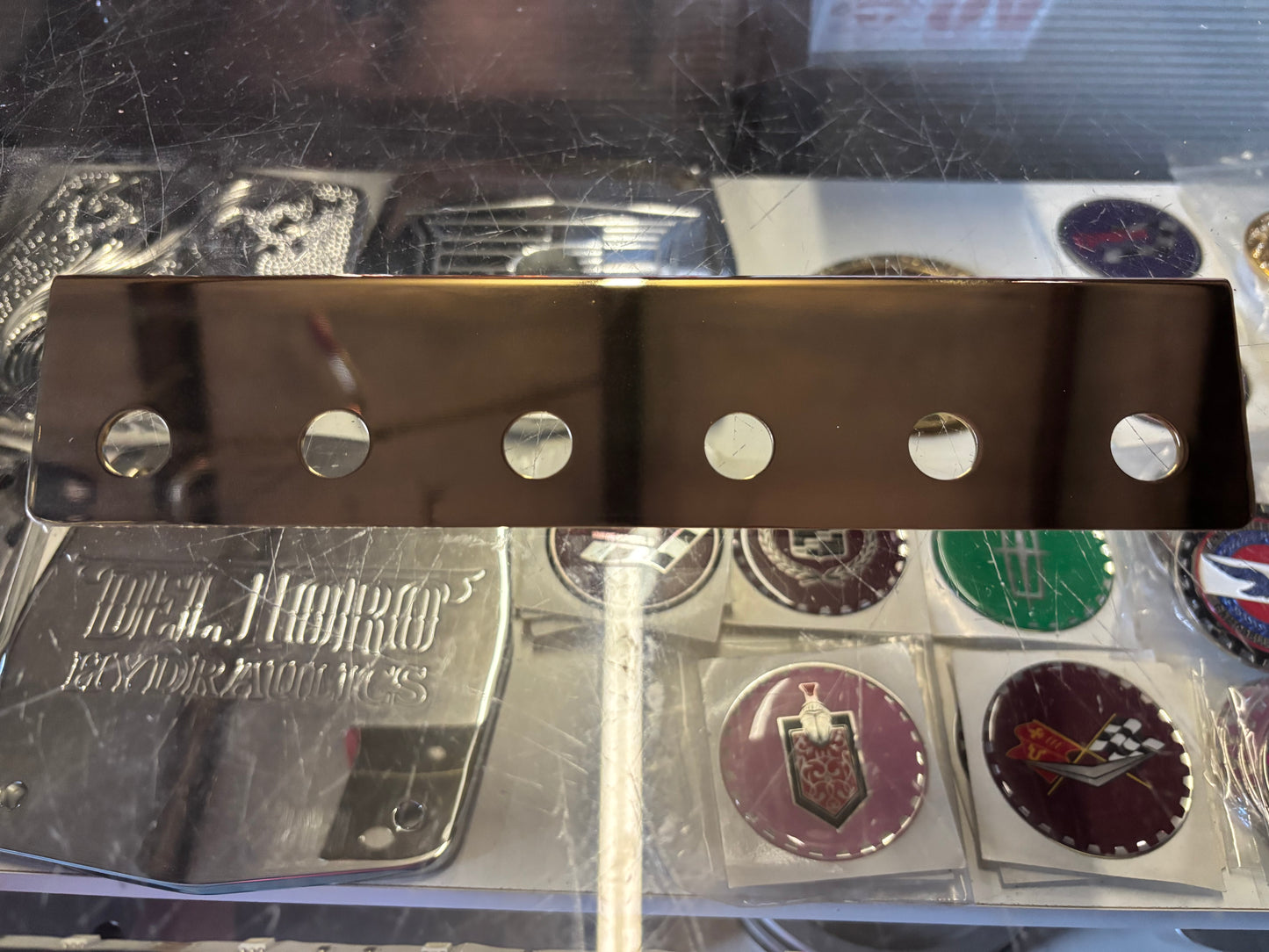 Gold plated 6 hole switch plate