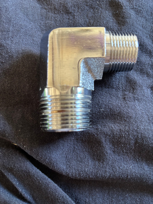 1” x 3/4” elbow chrome fitting
