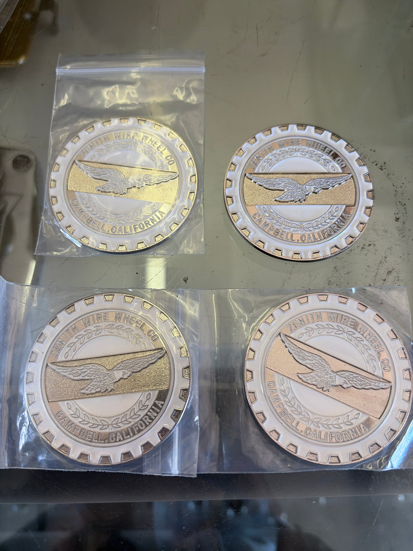 White Chrome Zenith Chips(Set of 4)