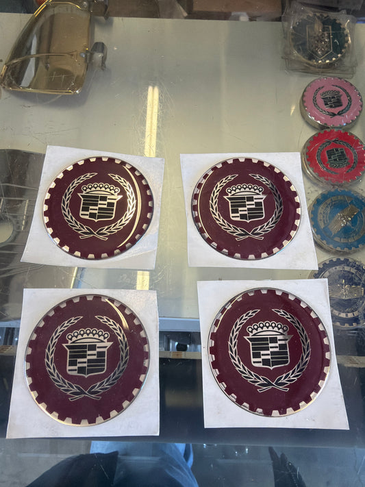 Burgundy Plastic Lincoln Zenith Style Chips(Set of 4)