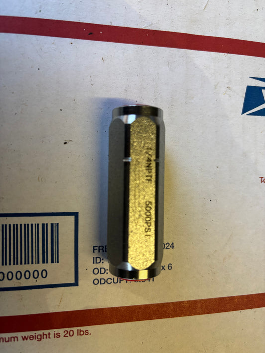 1/4” npt female check valve zinc plated